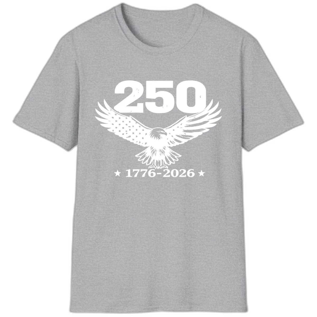 America 250th Anniversary Eagle Design T-Shirt in Sport Grey